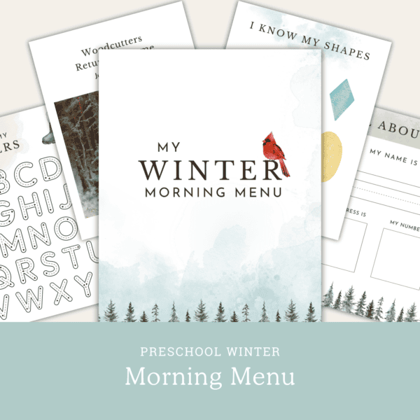 Winter Preschool Morning Menu
