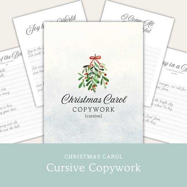 Christmas Carol Cursive Copywork