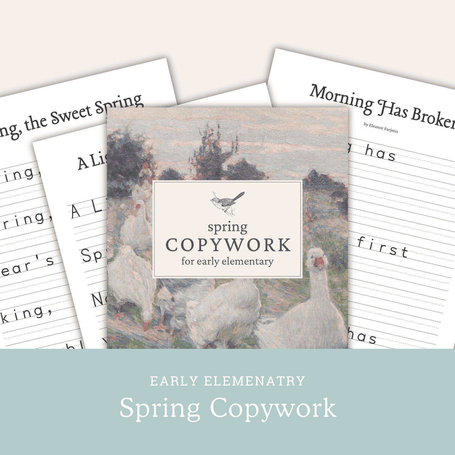 Spring Copywork for Early Elementary