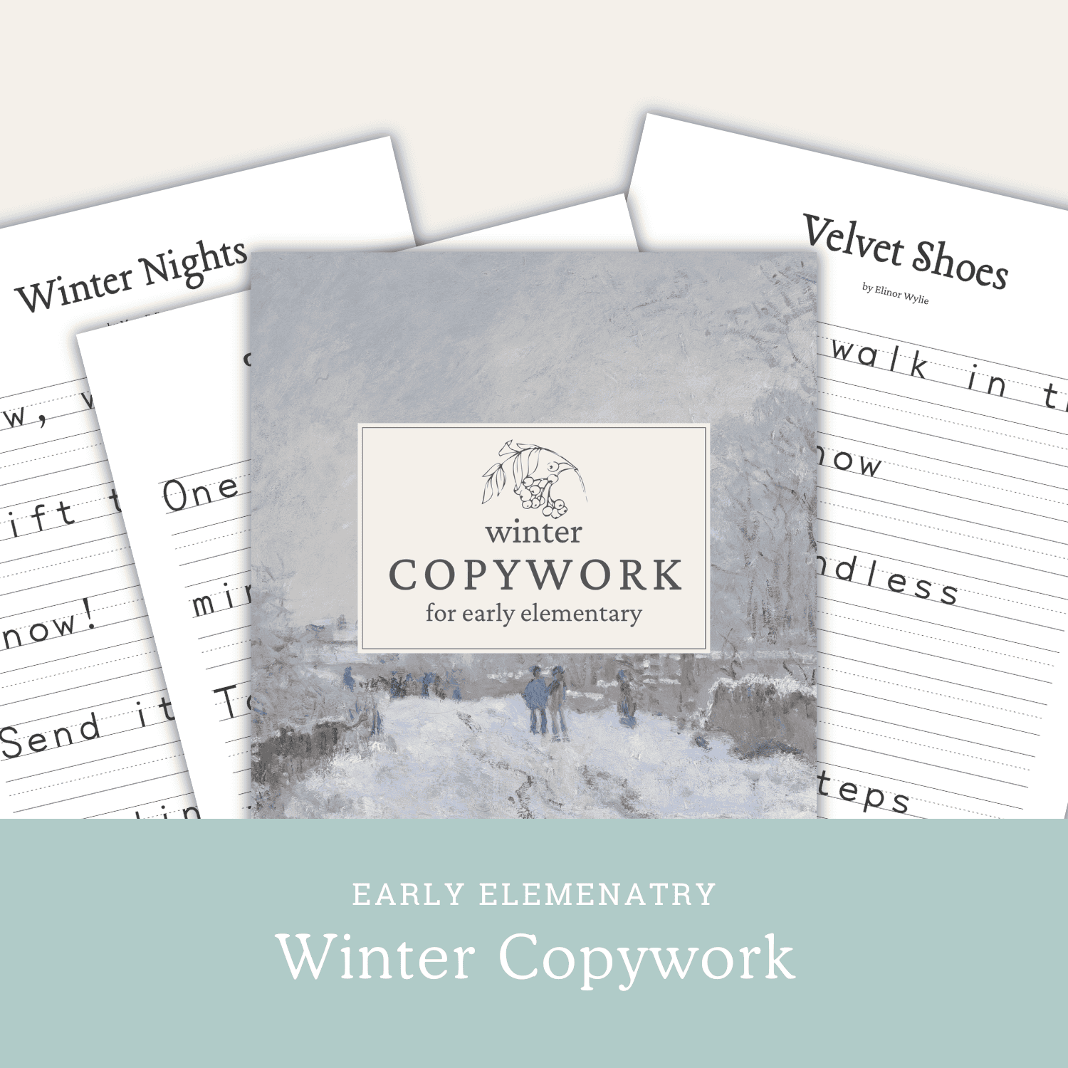 Winter Copywork for Early Elementary